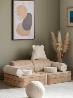 Decoración Infantil|Cojines Infantiles></noscript>Wigiwama Cojín peluche de borreguillo Bear Blanco Off White