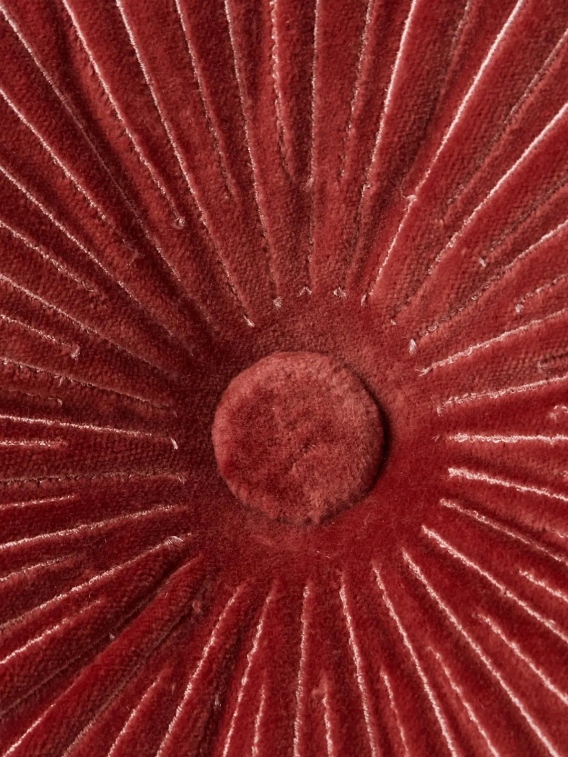 Mantas|Cojines Decorativos>HKLIVING Cojín redondo artesanal de algodón Ripple, Ø 35 cm