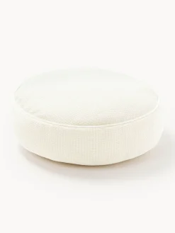 Mantas|Cojines Decorativos>Westwing Collection Cojín redondo en tejido bouclé con ribete Aya