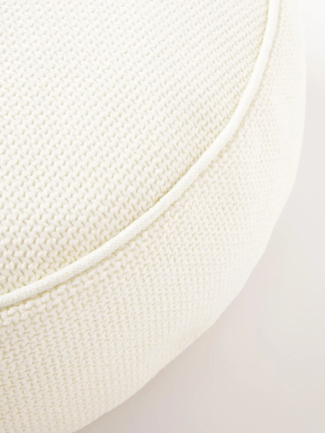 Mantas|Cojines Decorativos>Westwing Collection Cojín redondo en tejido bouclé con ribete Aya