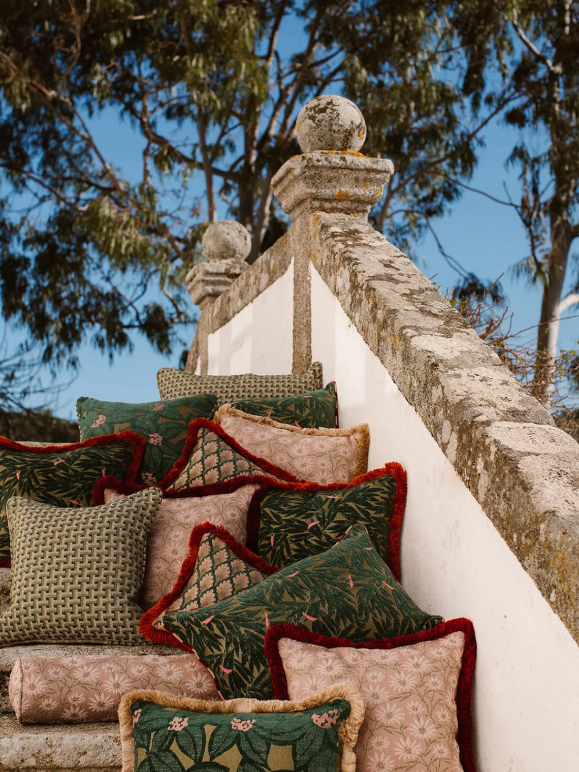 Cojines De Exterior|Cojines Decorativos>Palais Cojín reversible artesanal para exterior Janis & Michelle