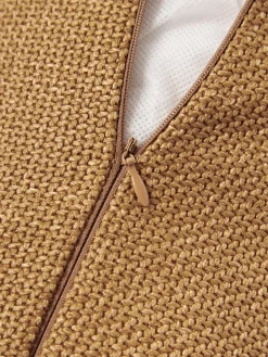 Clearance Cojín rulo con ribete Aya Mantas|Cojines Decorativos