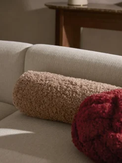 New Cojín rulo de borreguillo Dotty Mantas|Cojines Decorativos