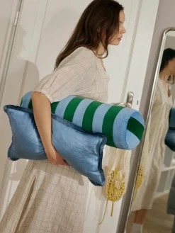 Online Cojín rulo de terciopelo patchwork Remus Mantas|Cojines Decorativos