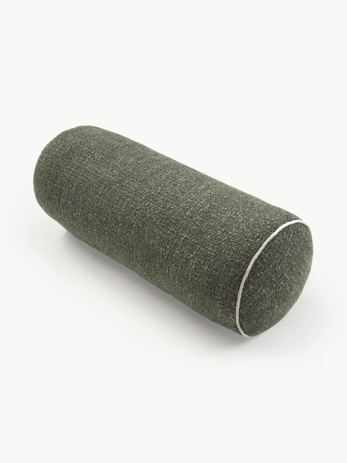 Sale Cojín rulo en tejido bouclé con ribete Aya Mantas|Cojines Decorativos