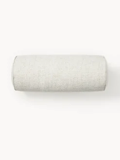 Cojín rulo en tejido bouclé con ribete Aya Mantas|Cojines Decorativos