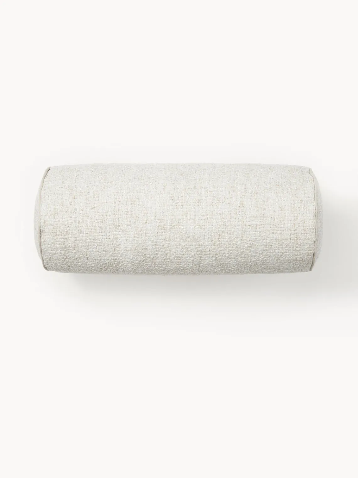 Cojín rulo en tejido bouclé con ribete Aya Mantas|Cojines Decorativos