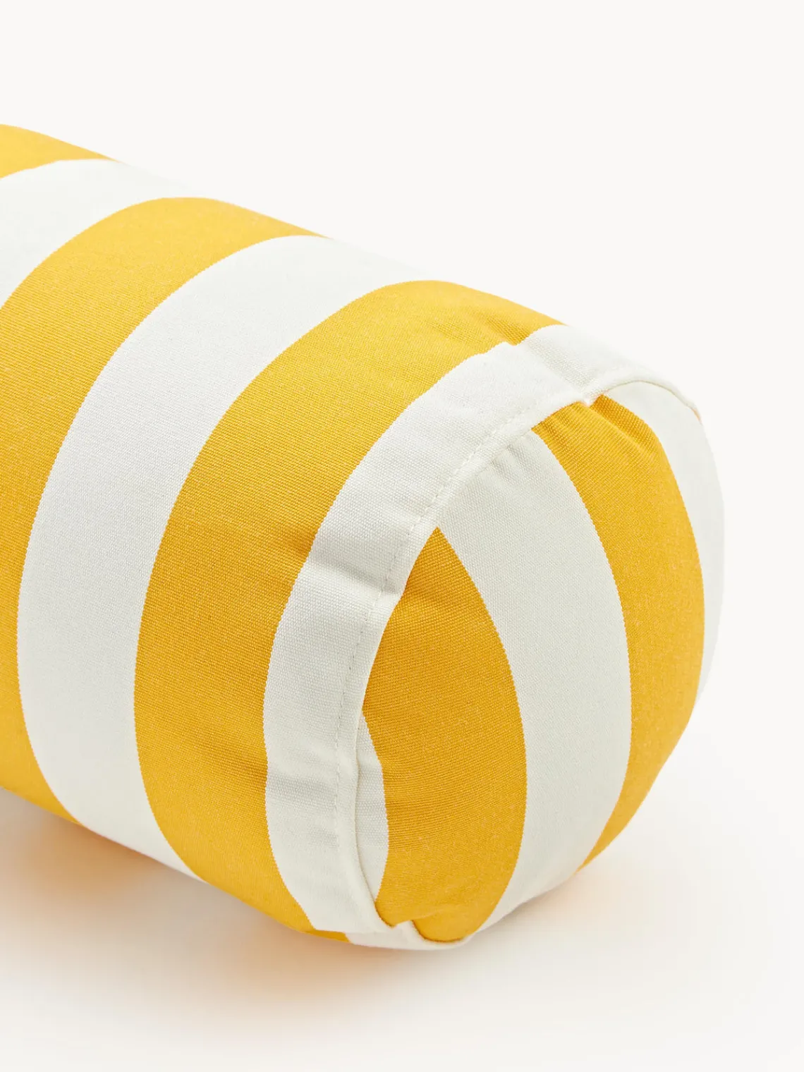 Cojines De Exterior|Cojines Decorativos>Westwing Collection Cojín rulo para exterior Cosby Blanco, amarillo limón
