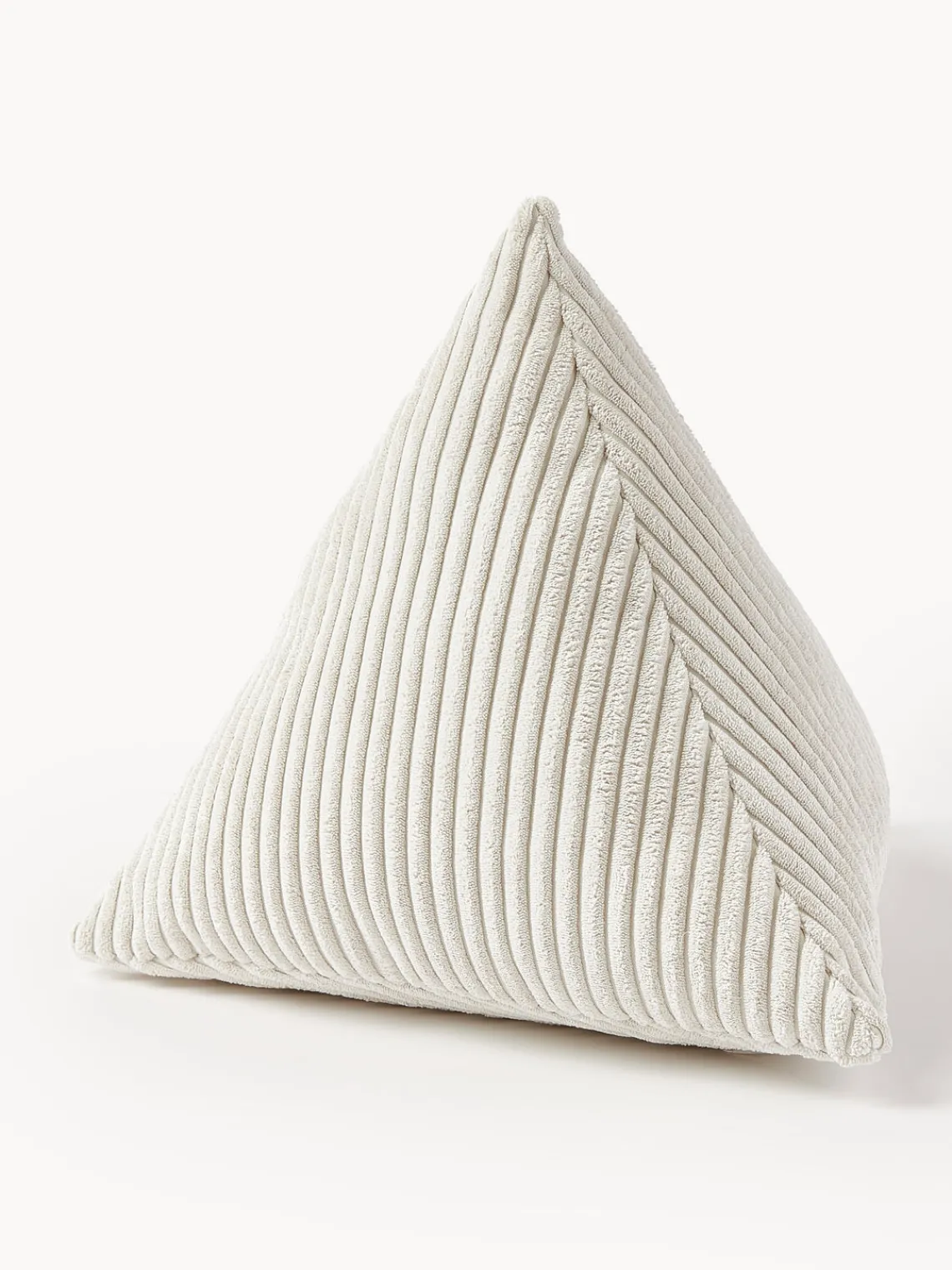 Cojines Decorativos|Mantas>Westwing Collection Cojín triangular de pana Kylen Blanco Off White