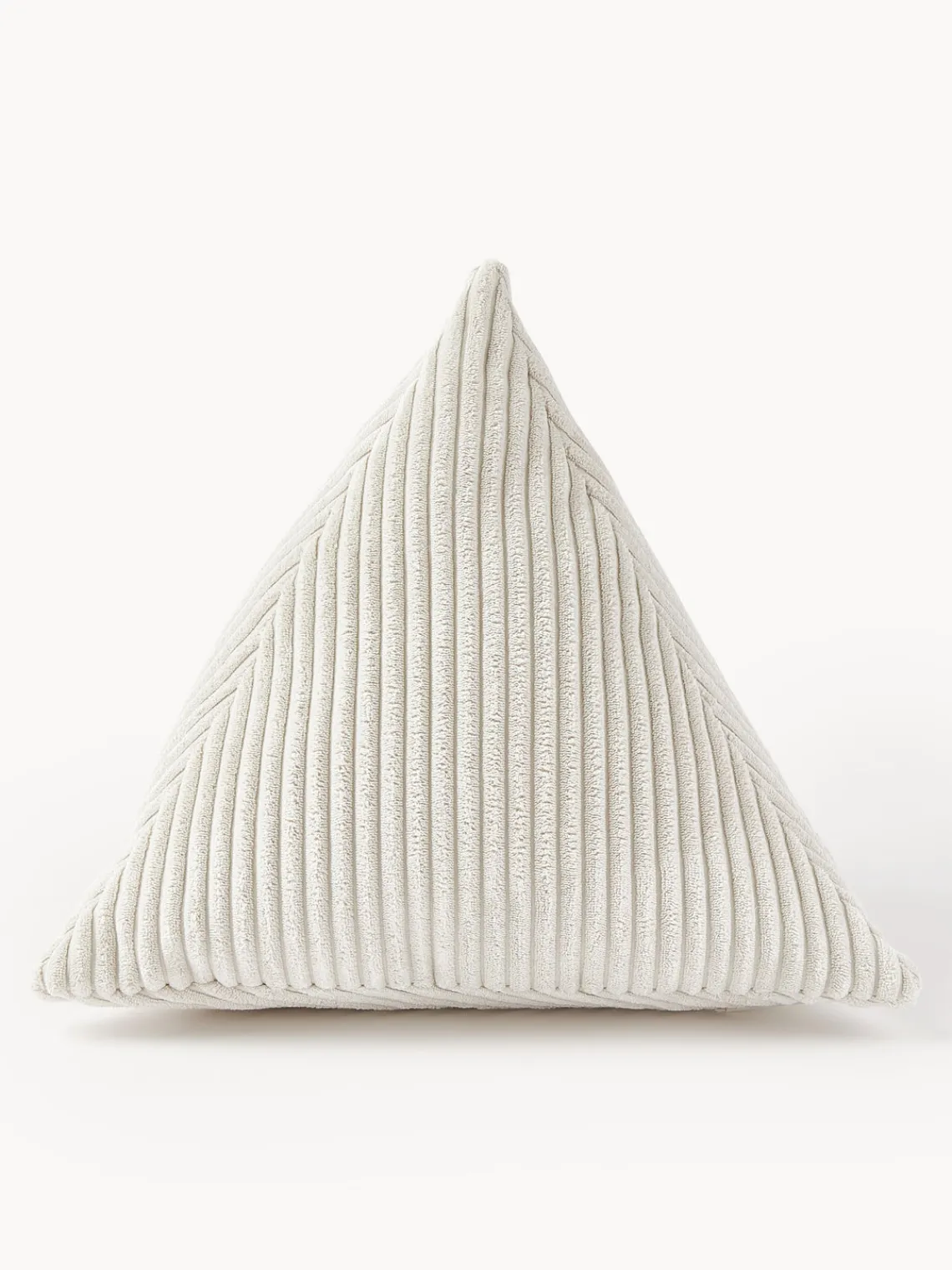 Cojines Decorativos|Mantas>Westwing Collection Cojín triangular de pana Kylen Blanco Off White