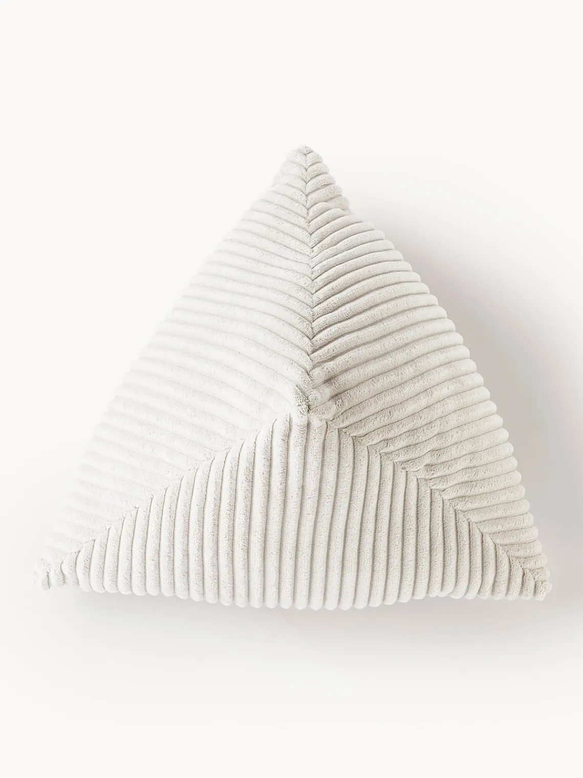 Cojines Decorativos|Mantas>Westwing Collection Cojín triangular de pana Kylen Blanco Off White