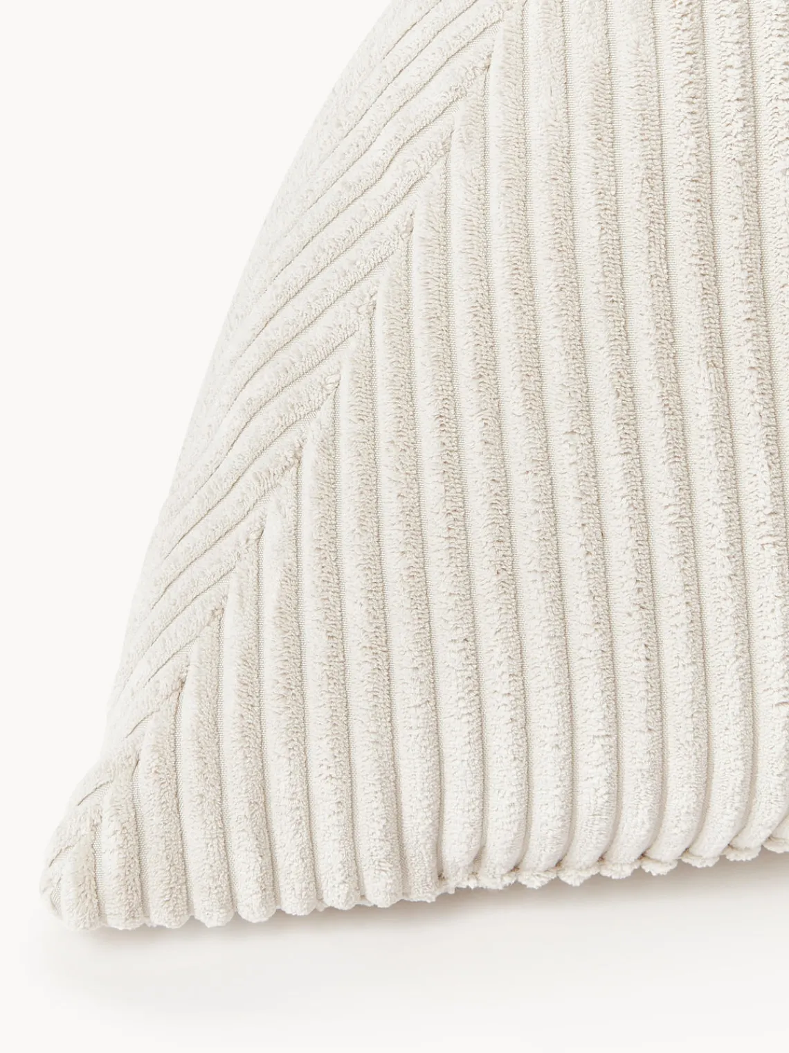 Cojines Decorativos|Mantas>Westwing Collection Cojín triangular de pana Kylen Blanco Off White