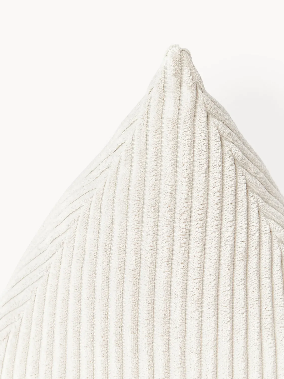 Cojines Decorativos|Mantas>Westwing Collection Cojín triangular de pana Kylen Blanco Off White
