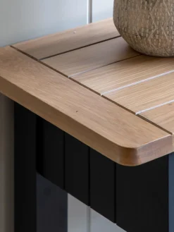 Mesas Consola|Consolas></noscript> Consola artesanal de madera Eton Madera de roble, gris antracita