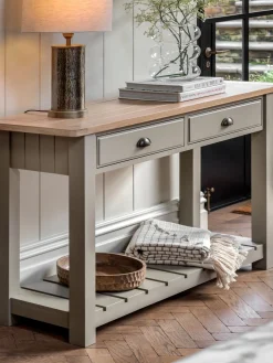 New Consola artesanal de madera Eton Mesas Consola|Consolas