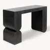 Discount Consola artesanal de madera Curve Mesas Consola|Consolas