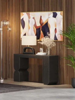 Discount Consola artesanal de madera Curve Mesas Consola|Consolas