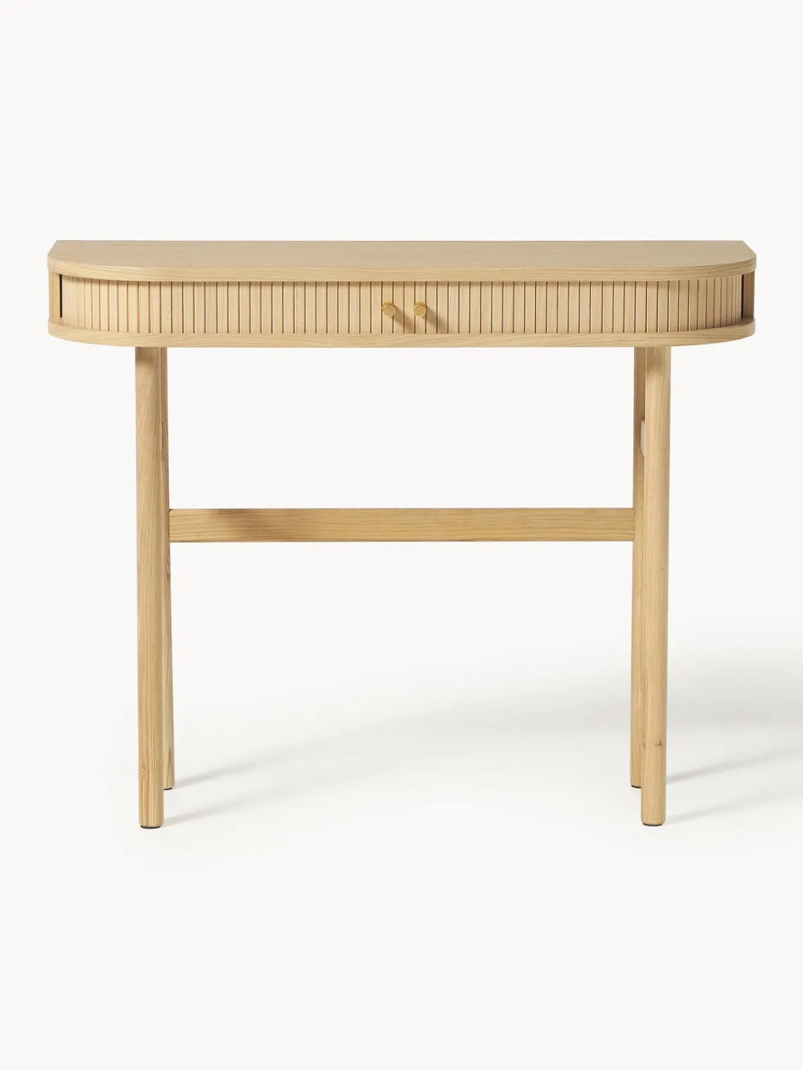 Mesas Consola|Consolas>Westwing Collection Consola con frente acanalado Calary Madera de roble