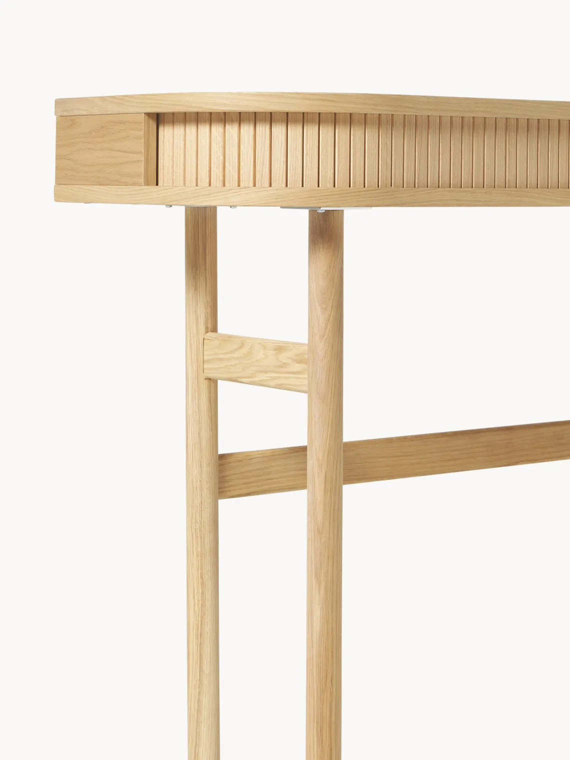 Mesas Consola|Consolas>Westwing Collection Consola con frente acanalado Calary Madera de roble