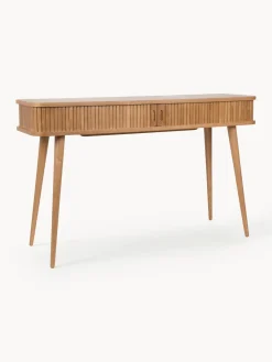 Online Consola de madera con puertas enrollables y frente acanalado Barbier Mesas Consola|Consolas