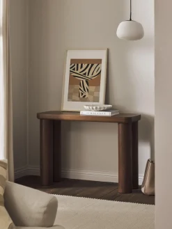 Outlet Consola de madera de roble Kalia Mesas Consola|Consolas