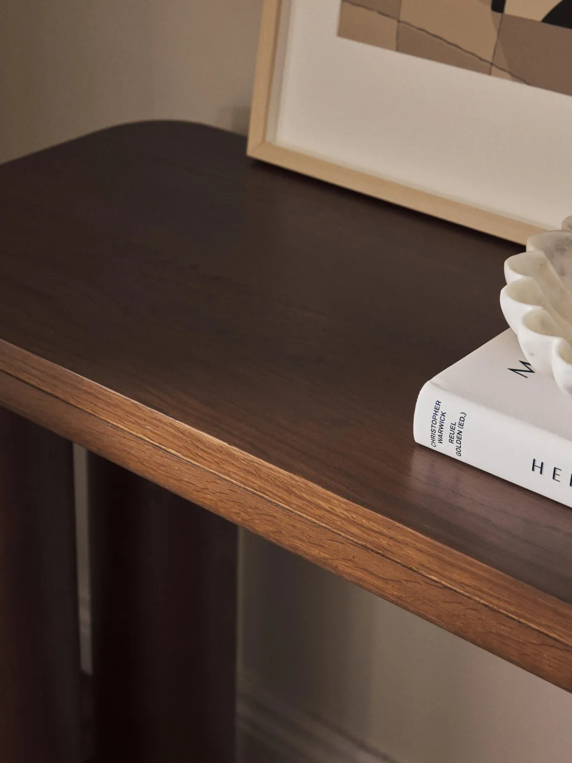 Outlet Consola de madera de roble Kalia Mesas Consola|Consolas