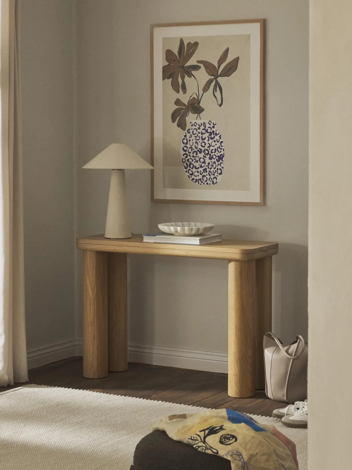 Discount Consola de madera de roble Kalia Mesas Consola|Consolas