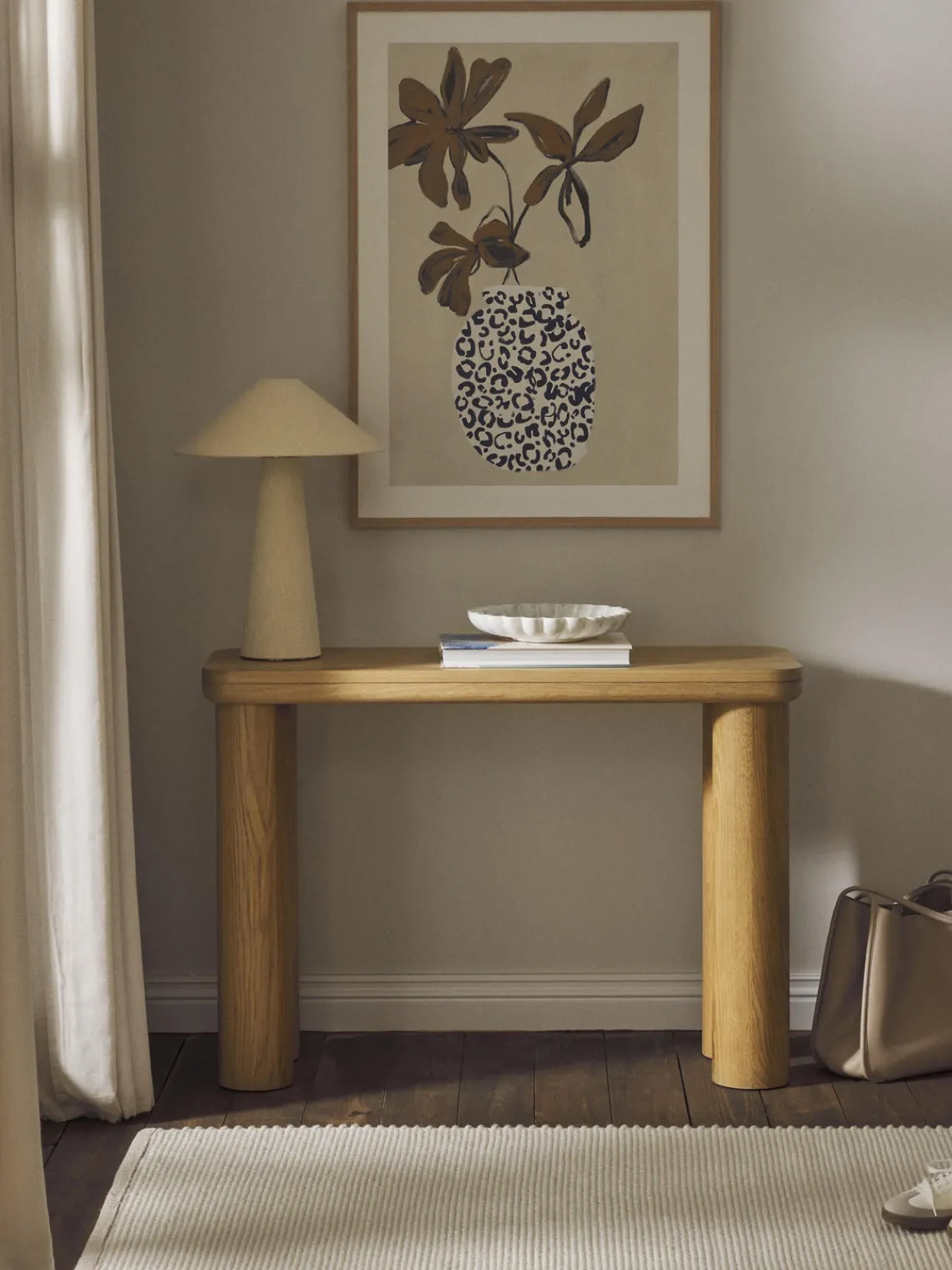 Discount Consola de madera de roble Kalia Mesas Consola|Consolas