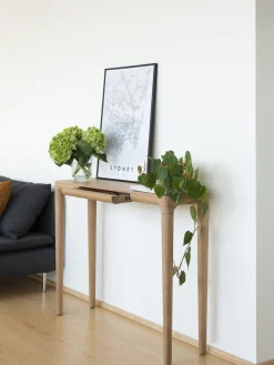 Consola de madera de roble con cajón Heart'n'Soul Mesas Consola|Consolas