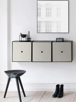 Mesas Consola|Consolas>Audo Copenhagen Consola de pared de madera y metal Frame Greige, negro