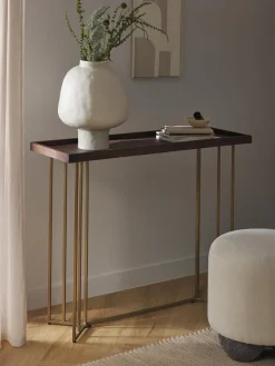 Discount Consola de recibidor de madera de mango Luca Mesas Consola|Consolas