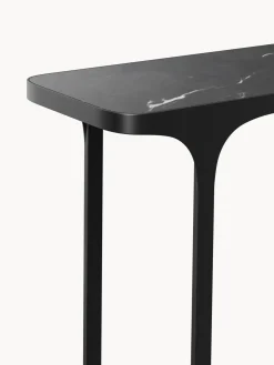 Mesas Consola|Consolas></noscript>Westwing Collection Consola en look mármol Bella Aspecto mármol negro