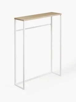 Best Consola estrecha de metal con ganchos Tower Mesas Consola|Consolas