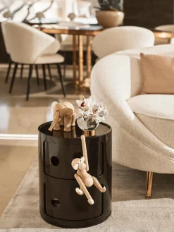 Cajoneras|Mesas Auxiliares>Kartell Contenedor de diseño Componibili, 2 módulos Negro brillante