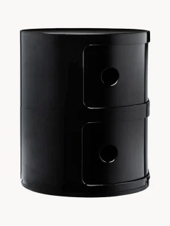 Cajoneras|Mesas Auxiliares></noscript>Kartell Contenedor de diseño Componibili, 2 módulos Negro brillante
