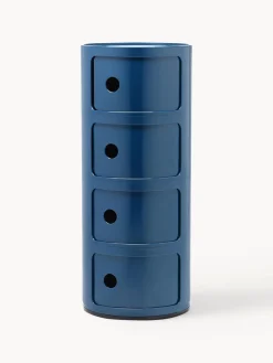 Cajoneras|Mesas Auxiliares>Kartell Contenedor de diseño Componibili, 4 módulos Gris azulado brillante