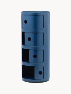 Cajoneras|Mesas Auxiliares>Kartell Contenedor de diseño Componibili, 4 módulos Gris azulado brillante