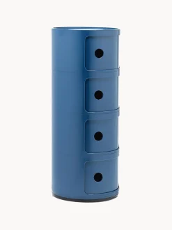 Cajoneras|Mesas Auxiliares></noscript>Kartell Contenedor de diseño Componibili, 4 módulos Gris azulado brillante