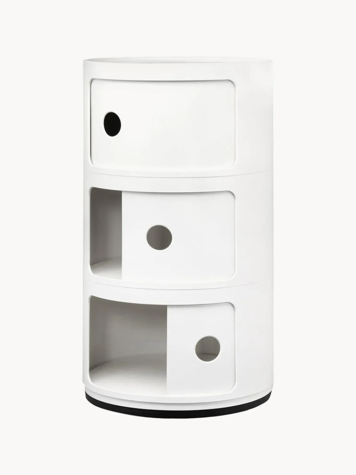 Cajoneras|Mesas Auxiliares>Kartell Contenedor de diseño Componibili, 3 módulos Blanco brillante