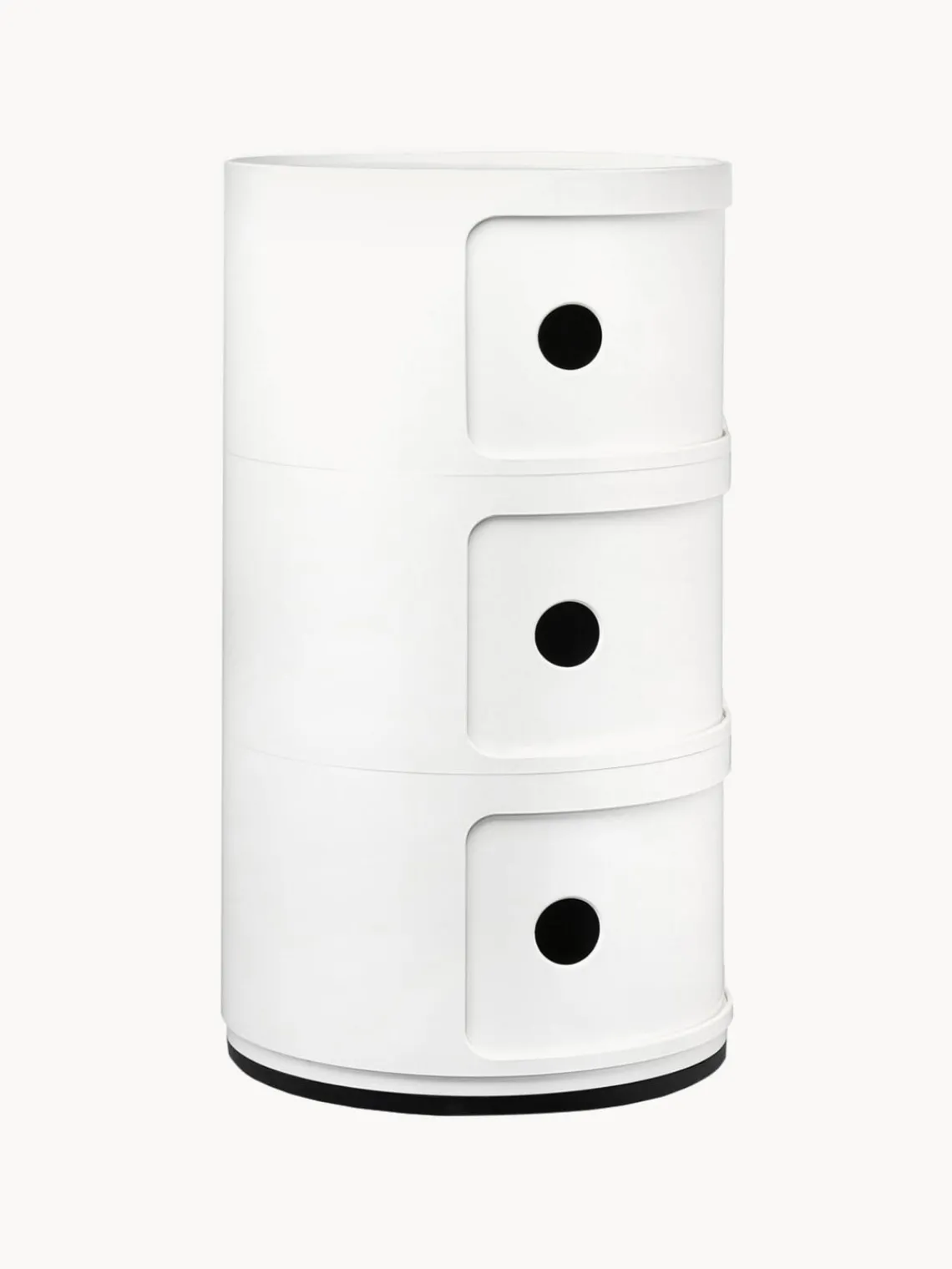 Cajoneras|Mesas Auxiliares>Kartell Contenedor de diseño Componibili, 3 módulos Blanco brillante