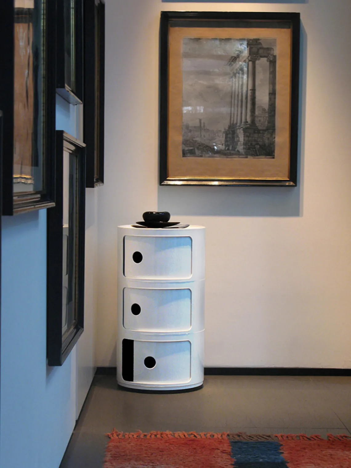 Cajoneras|Mesas Auxiliares>Kartell Contenedor de diseño Componibili, 3 módulos Blanco brillante