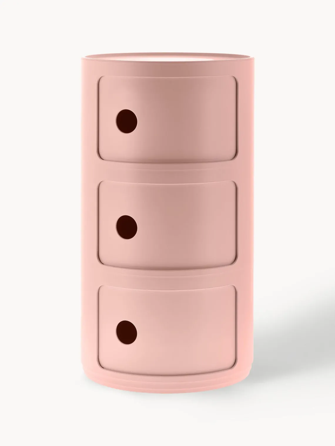 Cajoneras|Mesas Auxiliares>Kartell Contenedor de diseño Componibili, 3 módulos Rosa oscuro mate