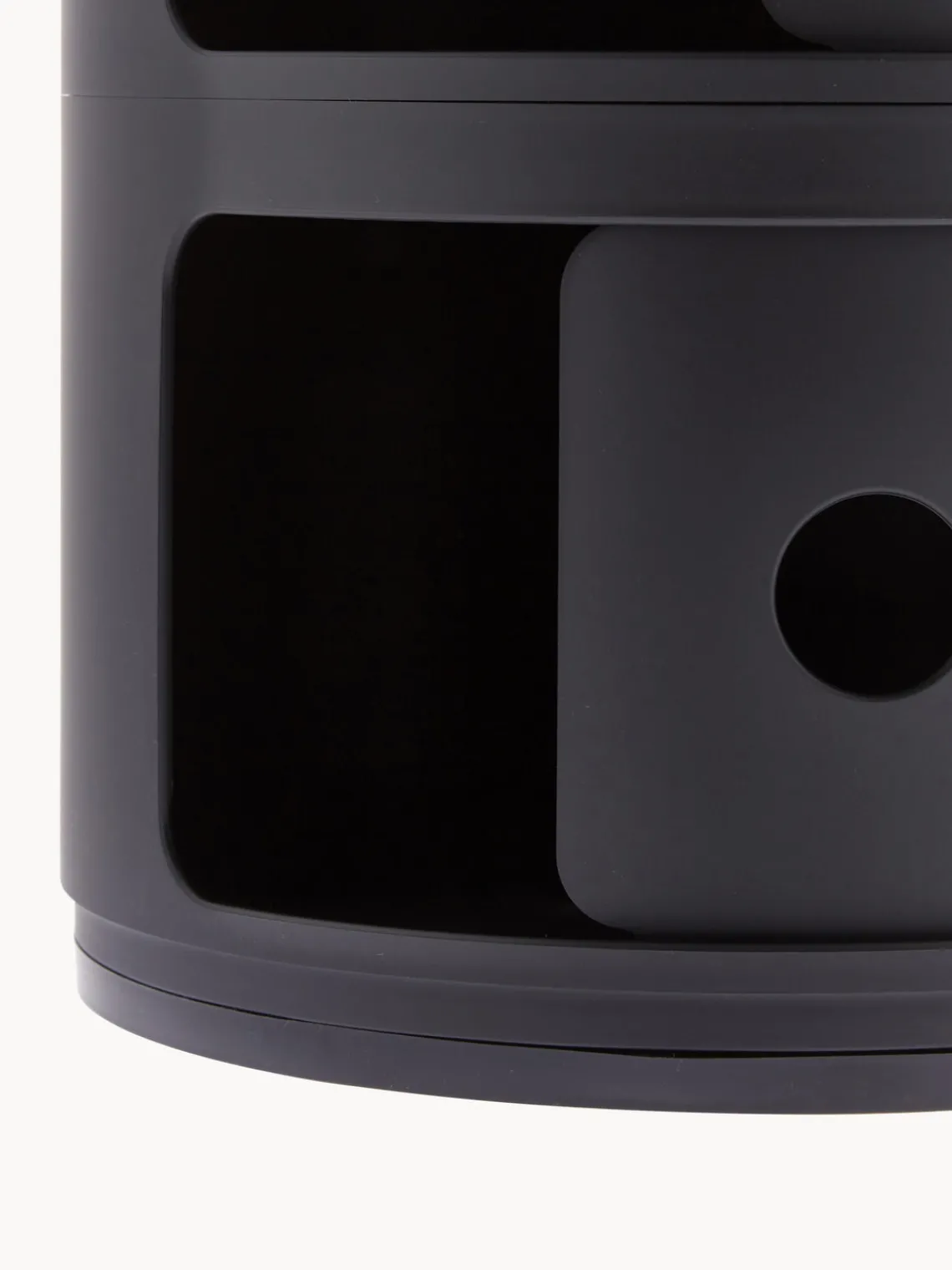 Cajoneras|Mesas Auxiliares>Kartell Contenedor de diseño Componibili, 3 módulos Negro mate