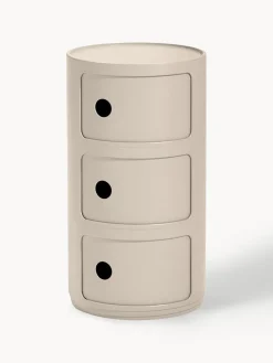 Cajoneras|Mesas Auxiliares>Kartell Contenedor de diseño Componibili, 3 módulos Beige mate