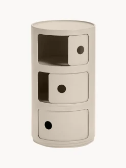 Cajoneras|Mesas Auxiliares></noscript>Kartell Contenedor de diseño Componibili, 3 módulos Beige mate