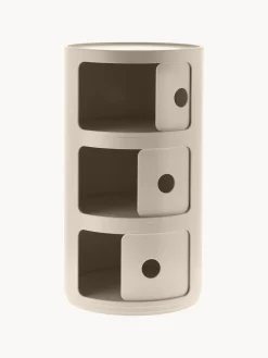 Cajoneras|Mesas Auxiliares></noscript>Kartell Contenedor de diseño Componibili, 3 módulos Beige mate