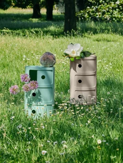 Cajoneras|Mesas Auxiliares></noscript>Kartell Contenedor de diseño Componibili, 3 módulos Beige mate