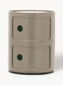 Cajoneras|Mesas Auxiliares>Kartell Contenedor de diseño Componibili, 2 módulos Greige brillante