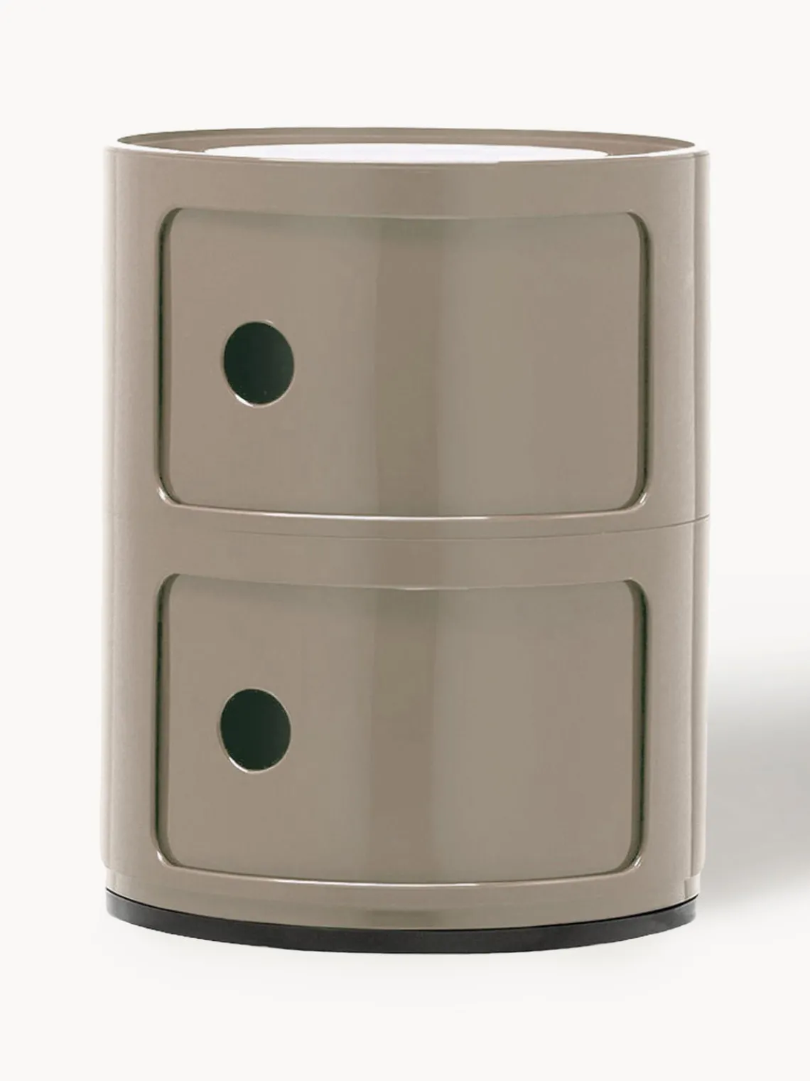 Cajoneras|Mesas Auxiliares>Kartell Contenedor de diseño Componibili, 2 módulos Greige brillante