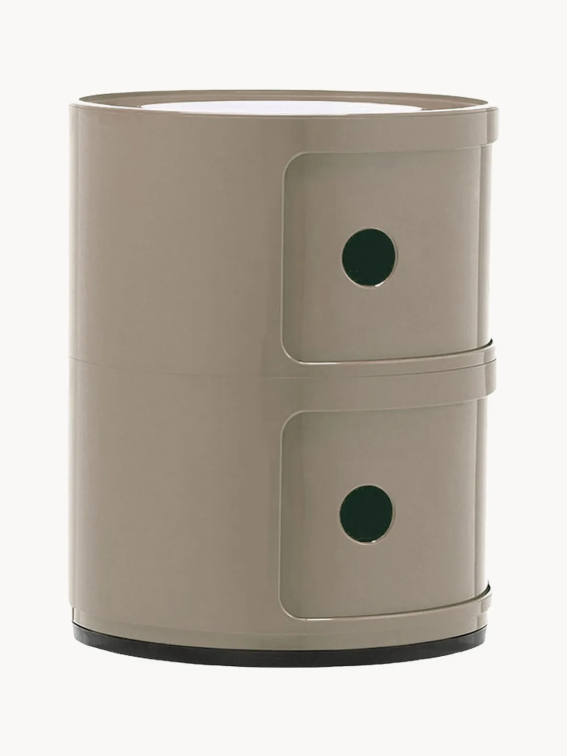 Cajoneras|Mesas Auxiliares>Kartell Contenedor de diseño Componibili, 2 módulos Greige brillante